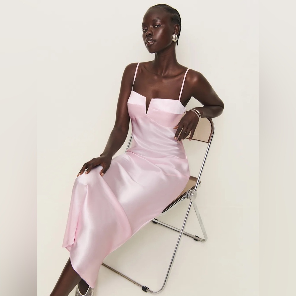 Reformation Brie Silk Dress